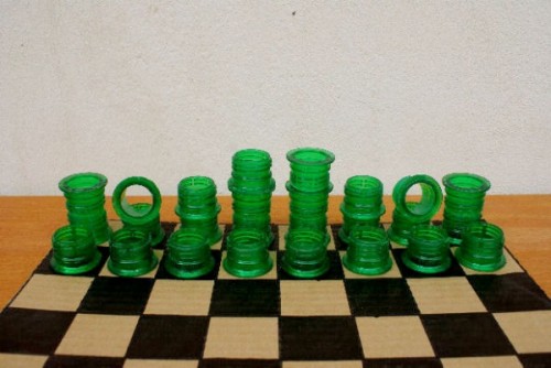 Artesanato Reciclagem (Blog): Jogo de xadrez gigante com reciclagem de  garrafas PET